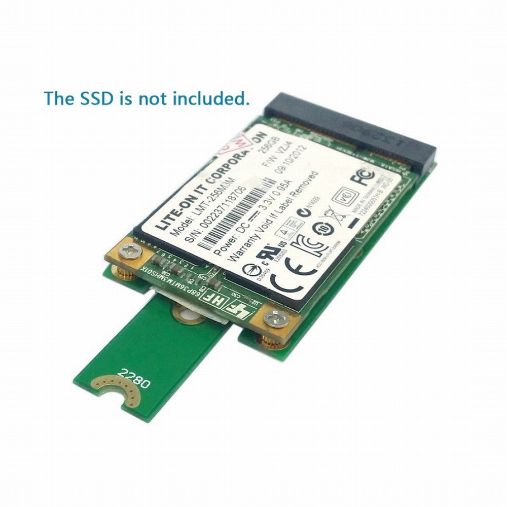 M.2 NGFF PCI-E 2 LANE Golden Finger Pin to 50mm Mini-PCIE mSATA 18+8 SSD Hard Disk PCBA SA-067
