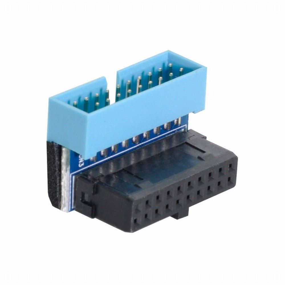Up Angled USB 3.0 20Pin 19Pin Male to Female Extension Adapter 90 Degree for Motherboard Mainboard U3-053-UP