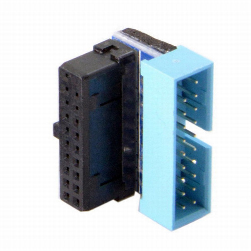Up Angled USB 3.0 20Pin 19Pin Male to Female Extension Adapter 90 Degree for Motherboard Mainboard U3-053-UP