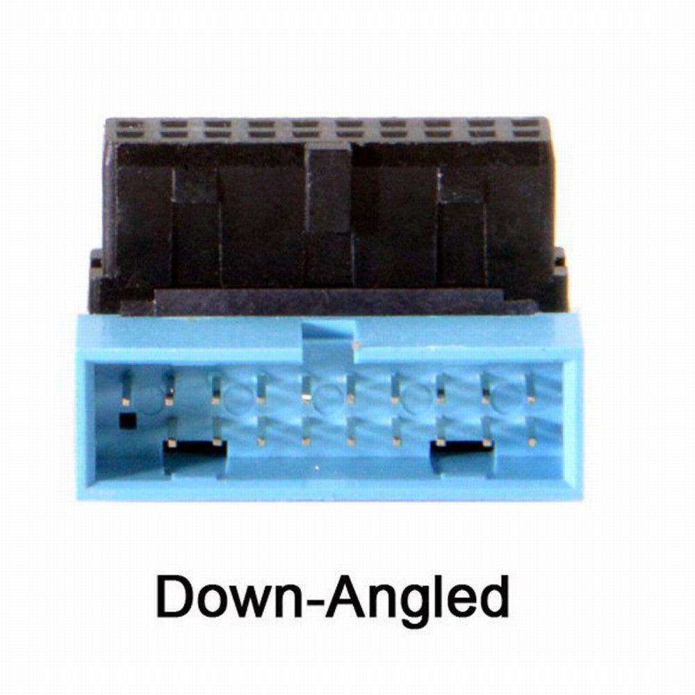 Down Angled USB 3.0 20Pin 19Pin Male to Female Extension Adapter 90 Degree for Motherboard Mainboard U3-053-DN