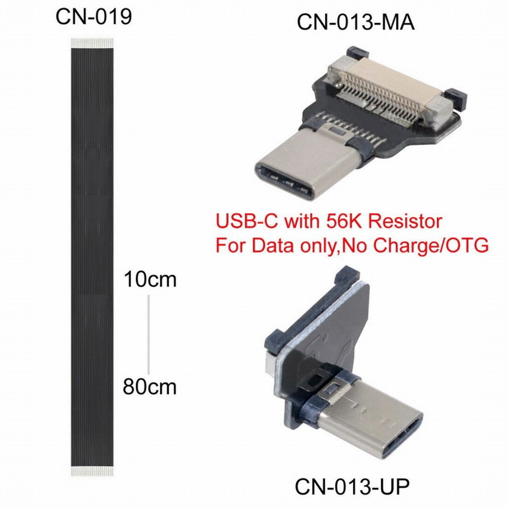 CYFPVUSB Type-C USB-C USB2.0 Male Up Down Angled 90 Degree Connector Socket for FPV HDTV Multicopter Aerial Photography CN-013-UP
