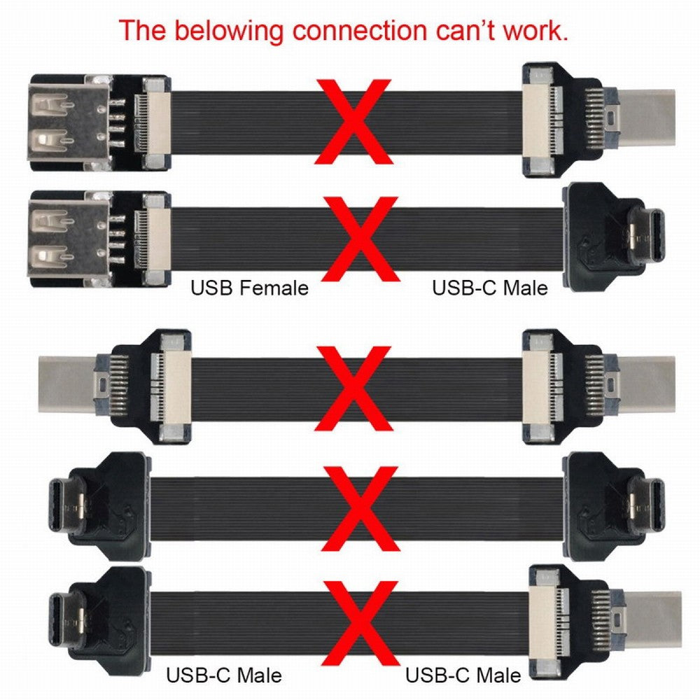 CYFPVUSB Type-C USB-C USB2.0 Male Left Right Angled 90 Degree Connector Socket for FPV HDTV Multicopter Aerial Photography CN-013-RI