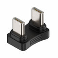 480Mbps USB-C Type C Male to Male Coupler Extender Power Data Adapter Opposite U Shape Back Angled for Power Bank Phone Laptop UC-009-MM