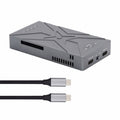 Dual NVME M.2 NGFF M-Key to USB-C Type-C Raid0 Raid1 JBOD Big Enclosure 20Gbps with Fan Raid0 Hyper Adapter UC-031