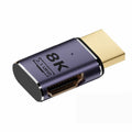HDMI Male to HDMI 2.1 Female Flat Horizontal 90 Degree Right Angled UHD Extension Adapter Support 8K 60hz HDTV HD-011-A8K02