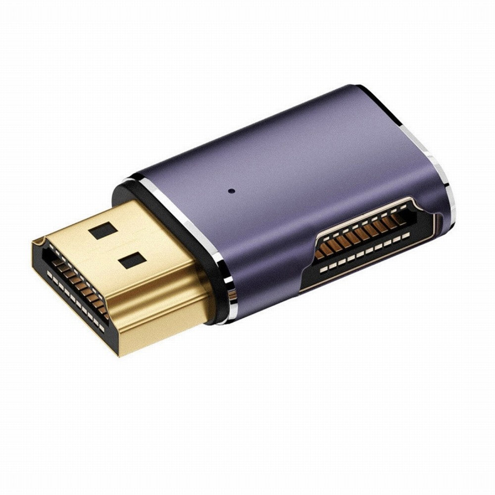 HDMI Male to HDMI 2.1 Female Flat Horizontal 90 Degree Right Angled UHD Extension Adapter Support 8K 60hz HDTV HD-011-A8K02