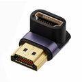 HDMI Male to HDMI 2.1 Female Vertical 90 Degree Down Angled UHD Extension Adapter Support 8K 60hz HDTV HD-011-A8K04