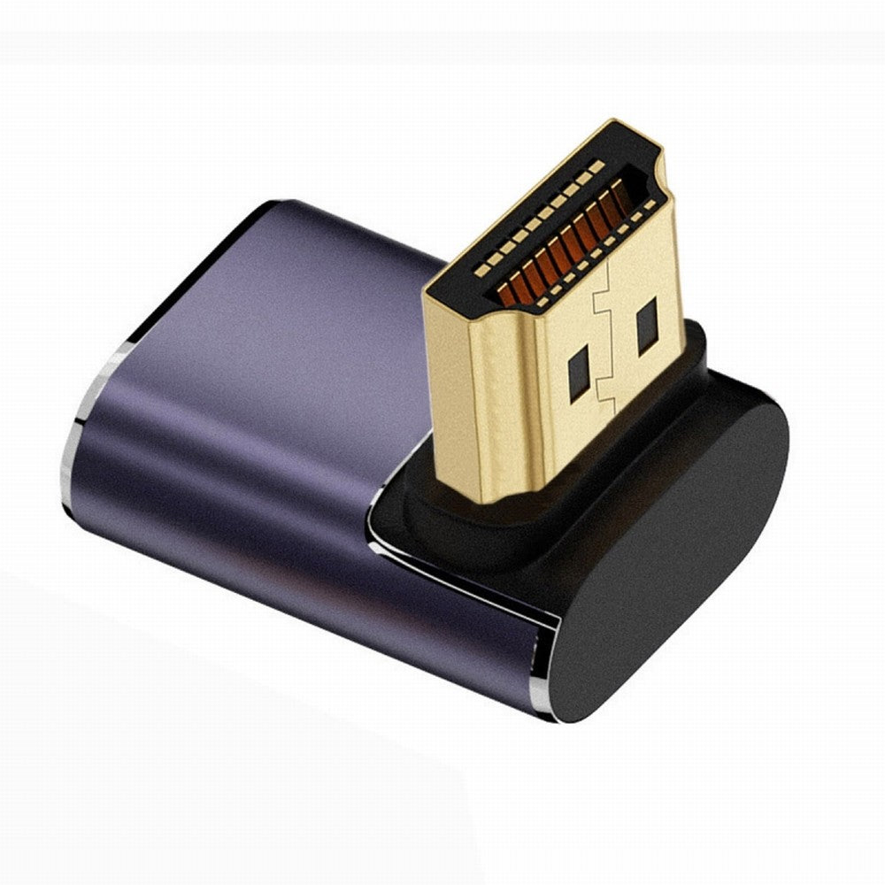 HDMI Male to HDMI 2.1 Female Vertical 90 Degree Up Angled Low Profile UHD Extension Adapter Support 8K 60hz HDTV HD-011-A8K06