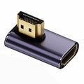 HDMI Male to HDMI 2.1 Female Vertical 90 Degree Left Angled Low Profile UHD Extension Adapter Support 8K 60hz HDTV HD-011-A8K10
