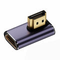 HDMI Male to HDMI 2.1 Female Vertical 90 Degree Right Angled Low Profile UHD Extension Adapter Support 8K 60hz HDTV HD-011-A8K11