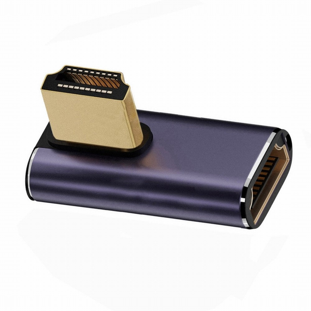 HDMI Male to HDMI 2.1 Female Vertical 90 Degree Right Angled Low Profile UHD Extension Adapter Support 8K 60hz HDTV HD-011-A8K11