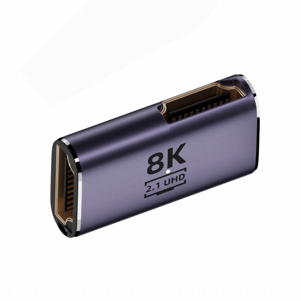 HDMI Female to HDMI 2.1 Female 90 Degree Angled UHD Extension Gold Converter Adapter Support 8K 60hz HDTV HD-011-A8K13