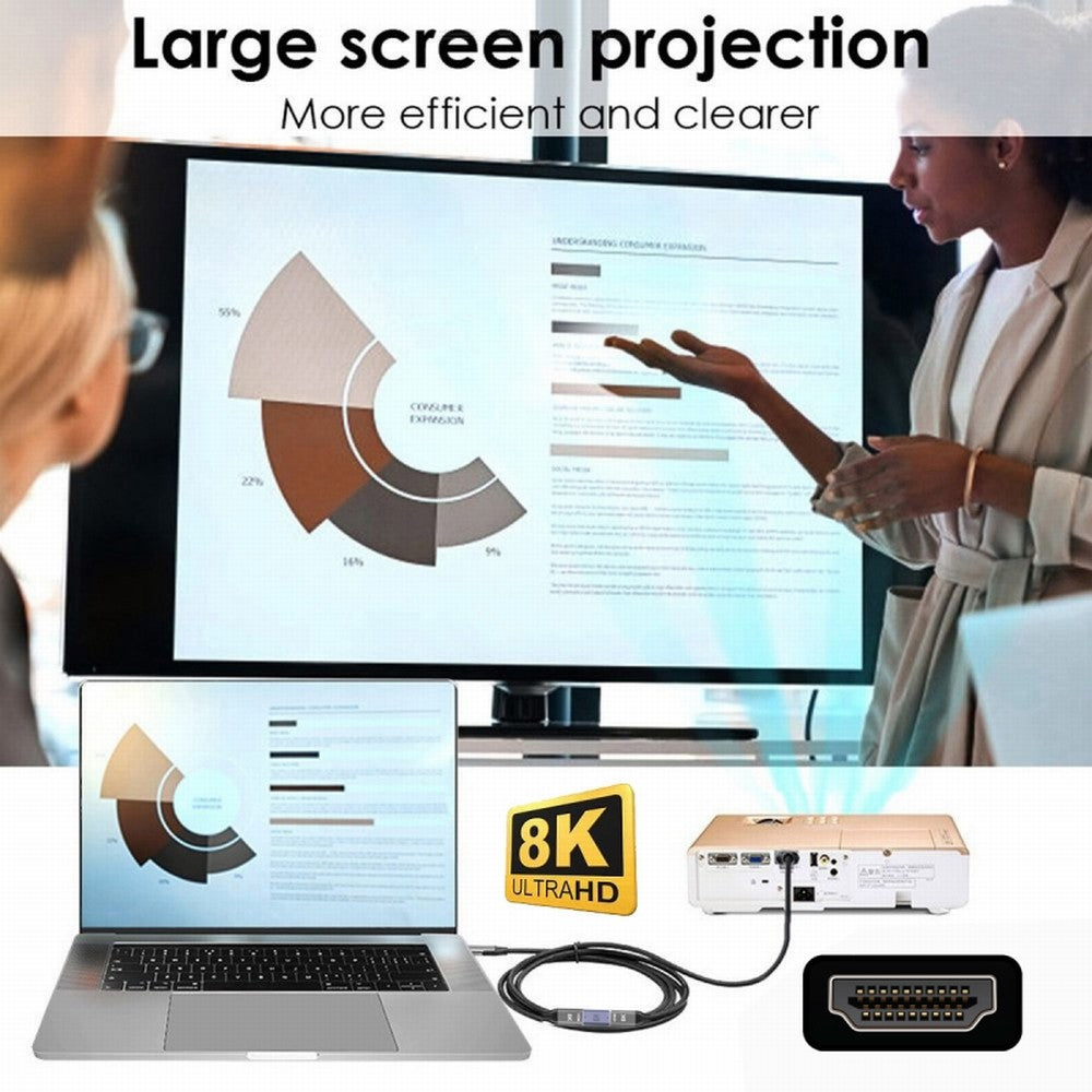 HDMI Male to HDMI 2.1 Male UHD Extension Gold Converter Adapter Support 8K 60hz HDTV HD-011-A8K14