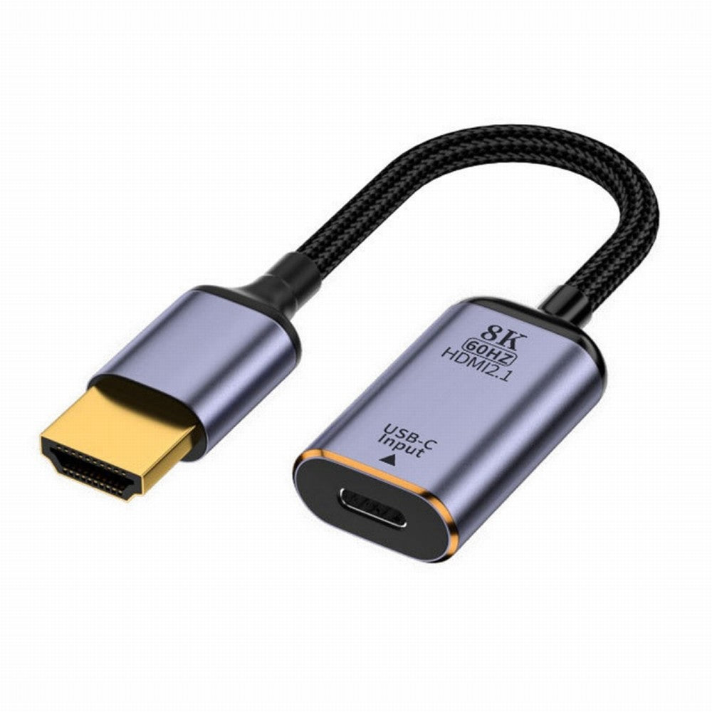 USB-C Type C Female Source to HDMI Sink HDTV Cable 8K@60hz 4K@120hz for Tablet Phone Laptop UC-038-H8K