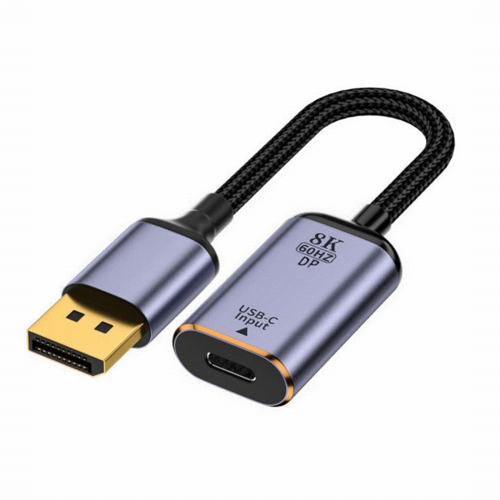USB-C Type C Female Source to Displayport DP 1.4 Sink HDTV Cable 8K@60hz 4K@120hz for Tablet Phone Laptop UC-038-D8K