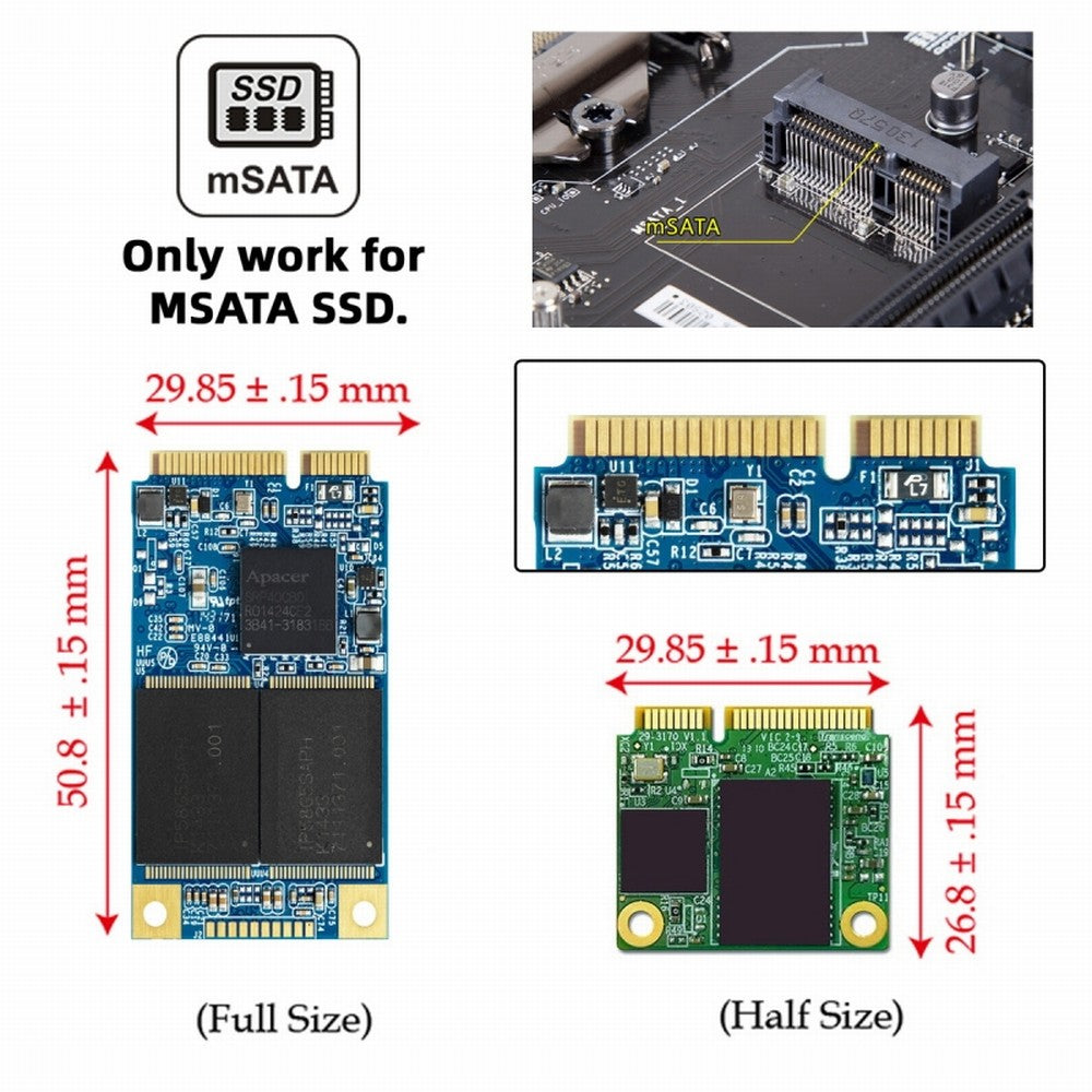 Dual MSATA Mini-SATA SSD Card JBOD Raid0 Span Bridge to USB3.0 Type-C USB-C 2.5inch SATA Combo Enclosure SA-049+UC-079-WH
