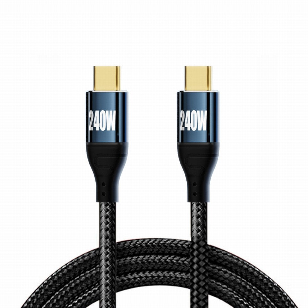 USB-C 240W Type-C Cable 480Mbps 48V 5A Compatible with USB2.0 100W Charging for Laptop Tablet Phone CC-UC-132-BK