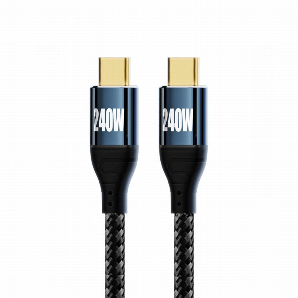 USB-C 240W Type-C Cable 480Mbps 48V 5A Compatible with USB2.0 100W Charging for Laptop Tablet Phone CC-UC-132-BK