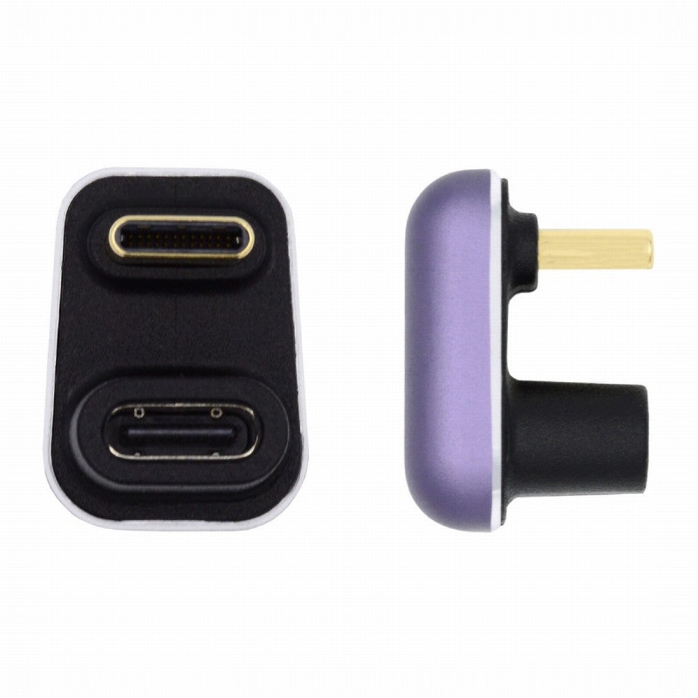 USB4 Type C Male to Female 240W Power 40Gbps Data 8K Video Adapter Opposite U Shape Back Angled for NS Phone Laptop UC-025-OS