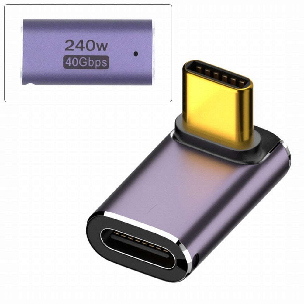 USB4 Type C Male to Female 240W Power 40Gbps Data 8K Video Adapter Up Down Angled for NS Phone Laptop UC-025-UP