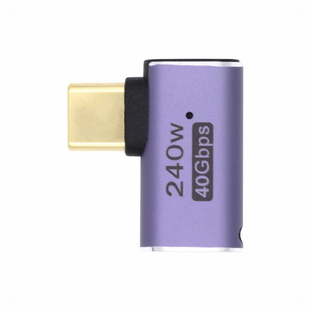 USB4 Type C Male to Female 240W Power 40Gbps Data 8K Video Adapter Left Right Angled for NS Phone Laptop UC-025-RI