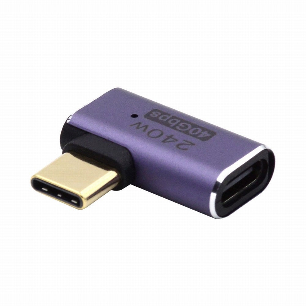 USB4 Type C Male to Female 240W Power 40Gbps Data 8K Video Adapter Left Right Angled for NS Phone Laptop UC-025-RI