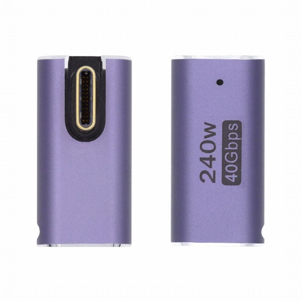 USB4 Type C Male to Female 240W Power 40Gbps Data 8K Video Adapter Low Profile Left Right Angled for NS Phone Laptop UC-025-LP