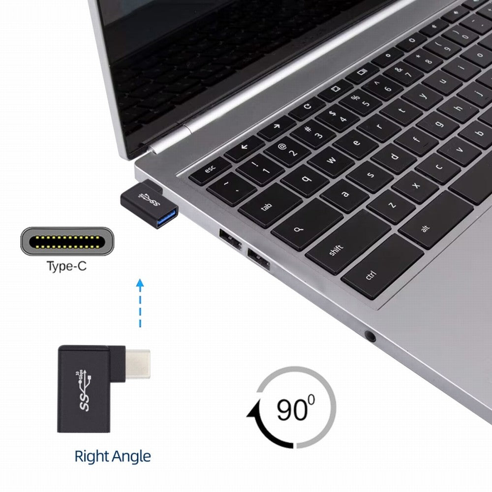 USB-C Type-C to USB 3.0 Female OTG Adapter Right Angled 90 Degree for Laptop Cell Phone UC-035-RI