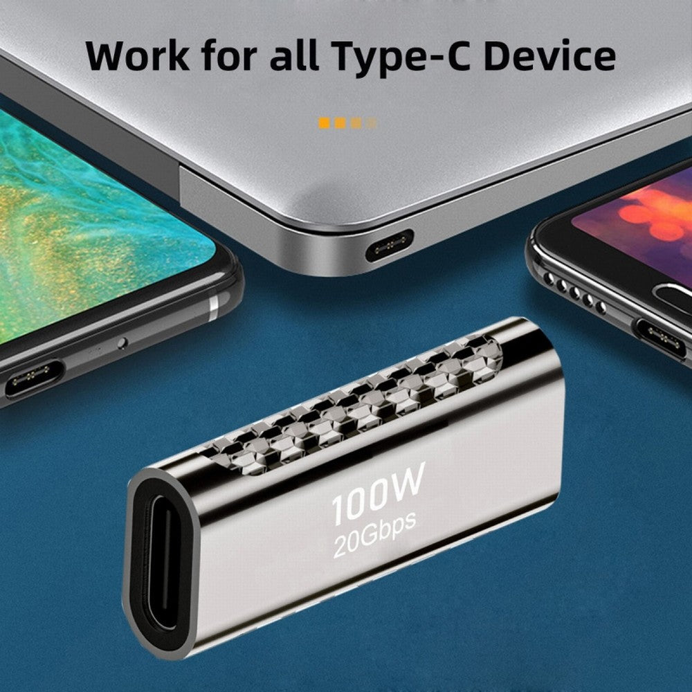 USB4 Type C Female to Female 100W Power 20Gbps Data 8K Video Extender Adapter for NS Phone Laptop UC-124-FF
