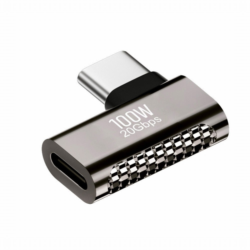 20Gbps USB4 Type C Male to Female 90 Degree Left Right Angled 100W Power Data 8K Video Adapter for Laptop Phone UC-124-RI