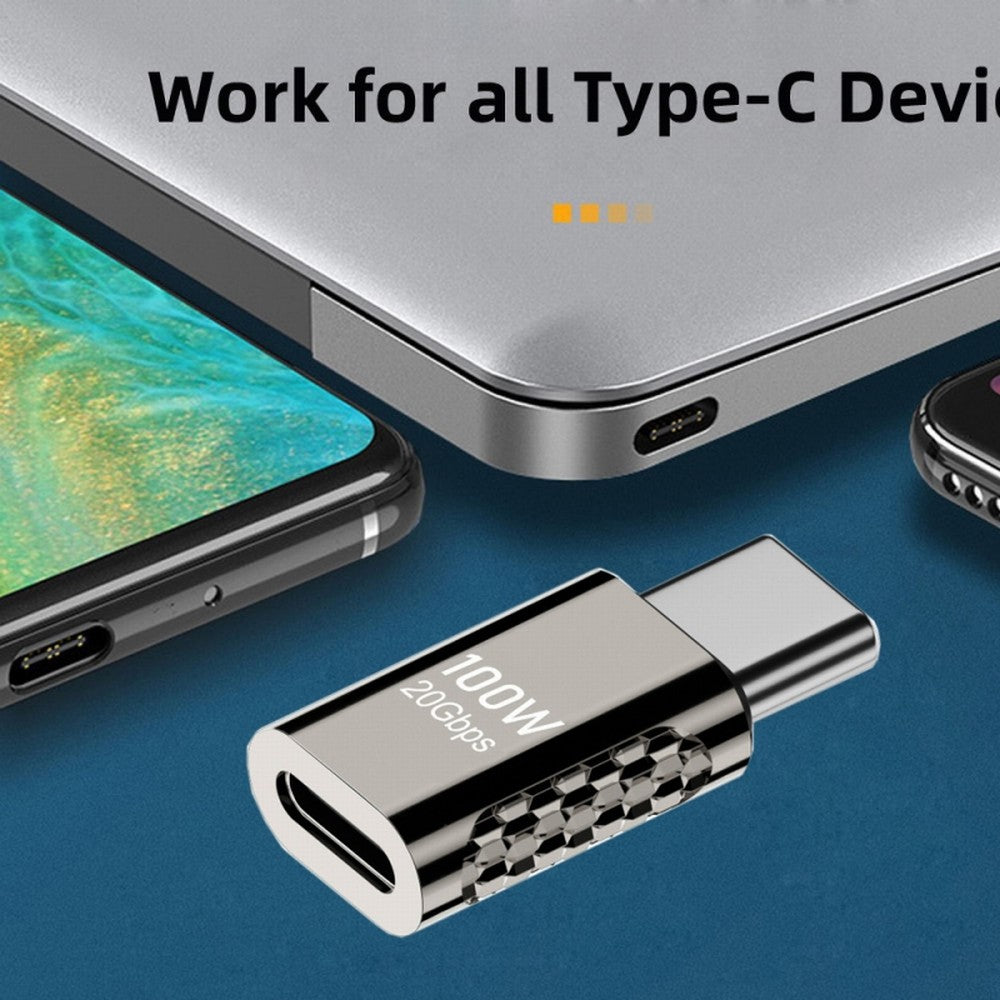 20Gbps USB4 Type C Male to Female Straight Connector 100W Power Data 8K Video Adapter for Laptop Phone UC-124-MF