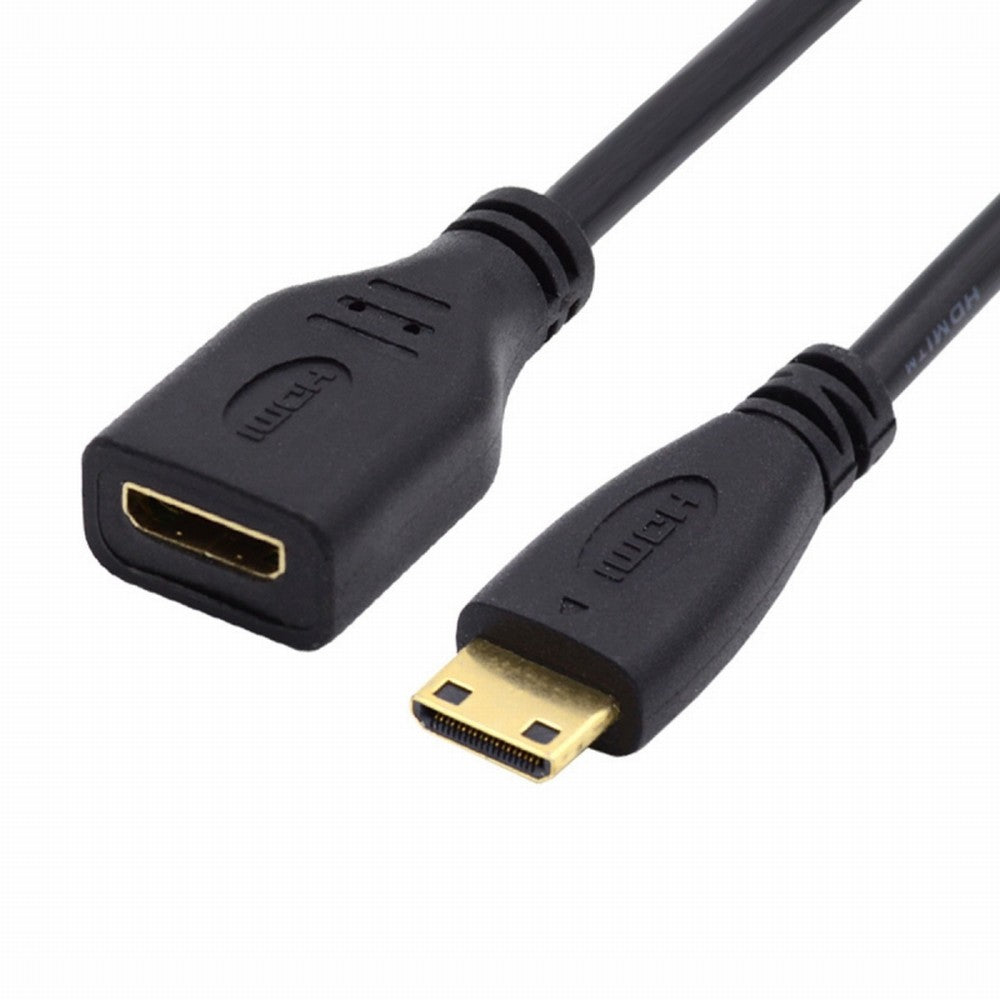 15cm Mini HDMI Type-C Socket Female to Mini HDMI Male Adapter Extension Cable for Camera HDTV 4K 1080P HD-014-CMCF