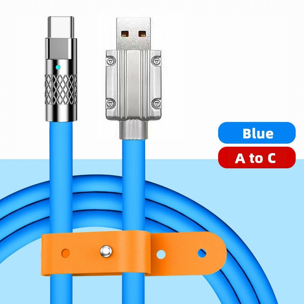 USB-A Type A to USB-C Liquid Silicone Ultra Soft 120W Power USB2.0 Data Cable Fast Charge for Laptop Tablet Phone CC-UC-023