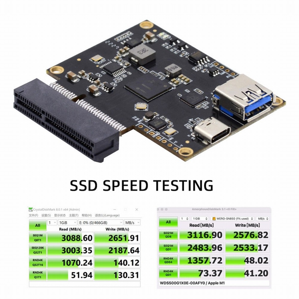 Type-C USB4 40Gbps to PCI-E SSD 4x Graphics Card Converter Cable USB4.0 40Gbps JHL7440 Chipset UC-143+EP-005