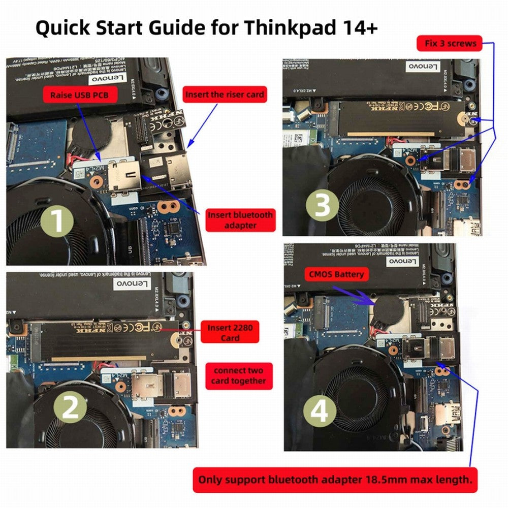 PCI-E 4.0 M.2 M-key to Oculink SFF-8612 SFF-8611 Host Adapter for ThinkBook 14+ External Graphics Card & SSD SF-065-OD