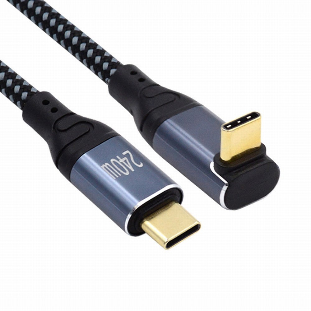 USB-C 240W Type-C Cable 480Mbps 48V 5A Up Down Angled 90 Degree Compatible with USB2.0 100W Charging for Laptop Tablet Phone CC-UC-132-UP