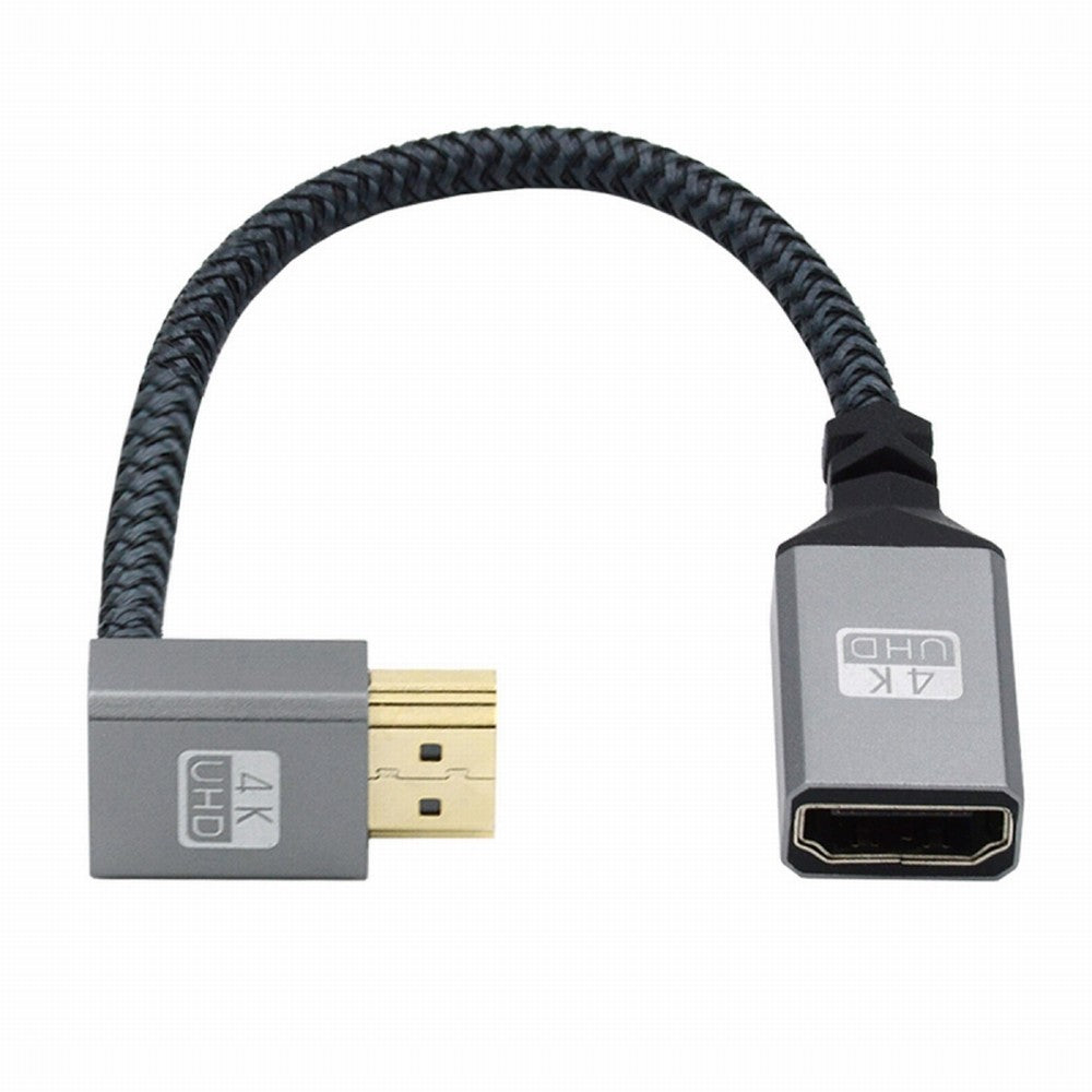 Up Angled 90 Degree HDMI 1.4 Type A Male to A Female Extension Cable Support HDTV 4K 60hz 3D HD-061-UP