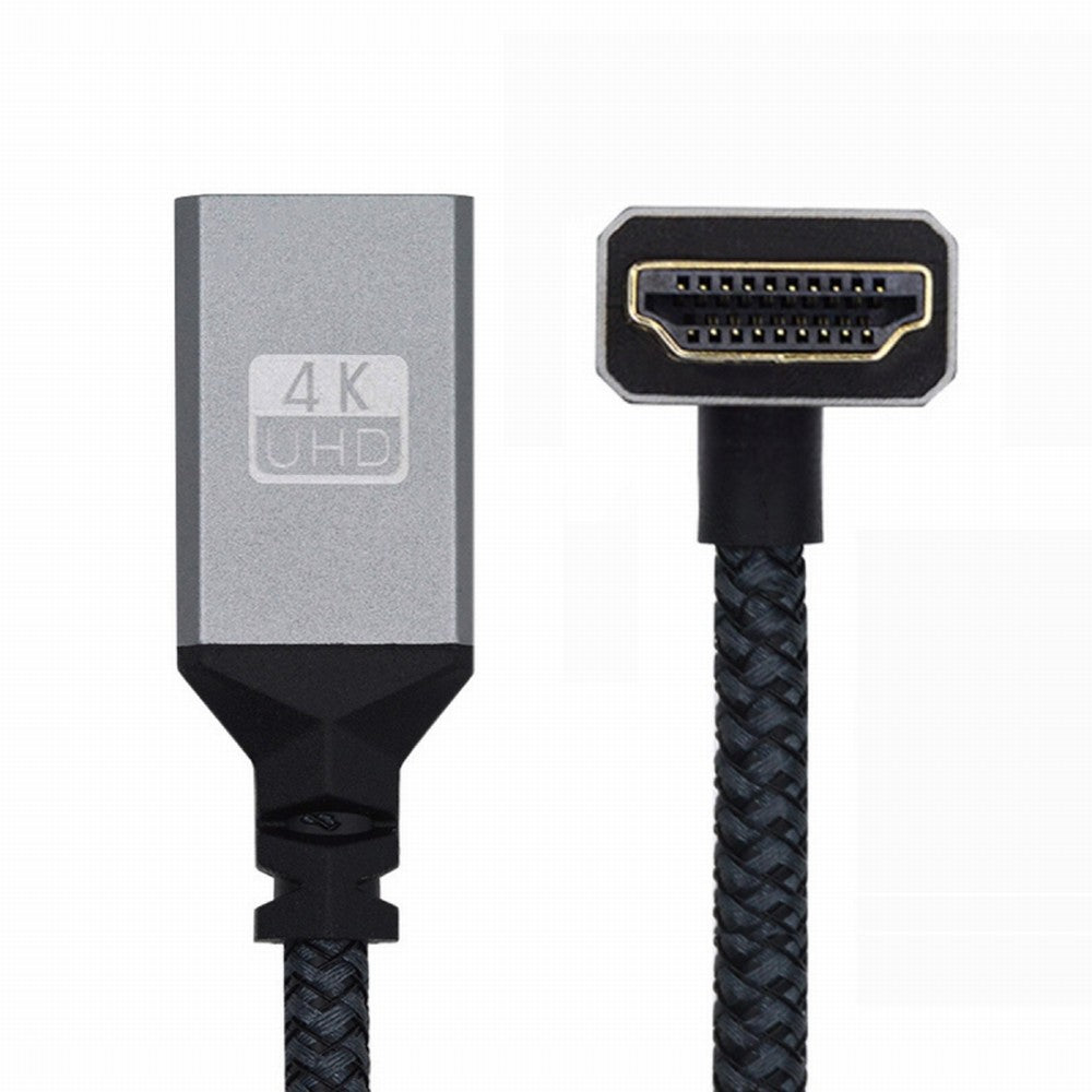 HDMI 1.4 Type A Male to A Female Extension Cable Down Angled 90 Degree Support HDTV 4K 60hz 3D HD-061-DN
