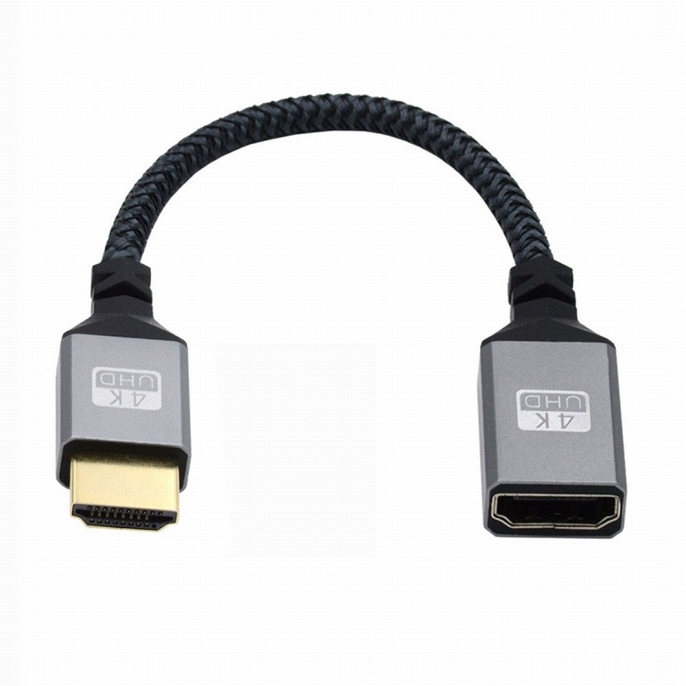 HDMI 1.4 Type A Male to A Female Extension Cable Straight Connector 90 Degree Support HDTV 4K 60hz 3D HD-061-BK