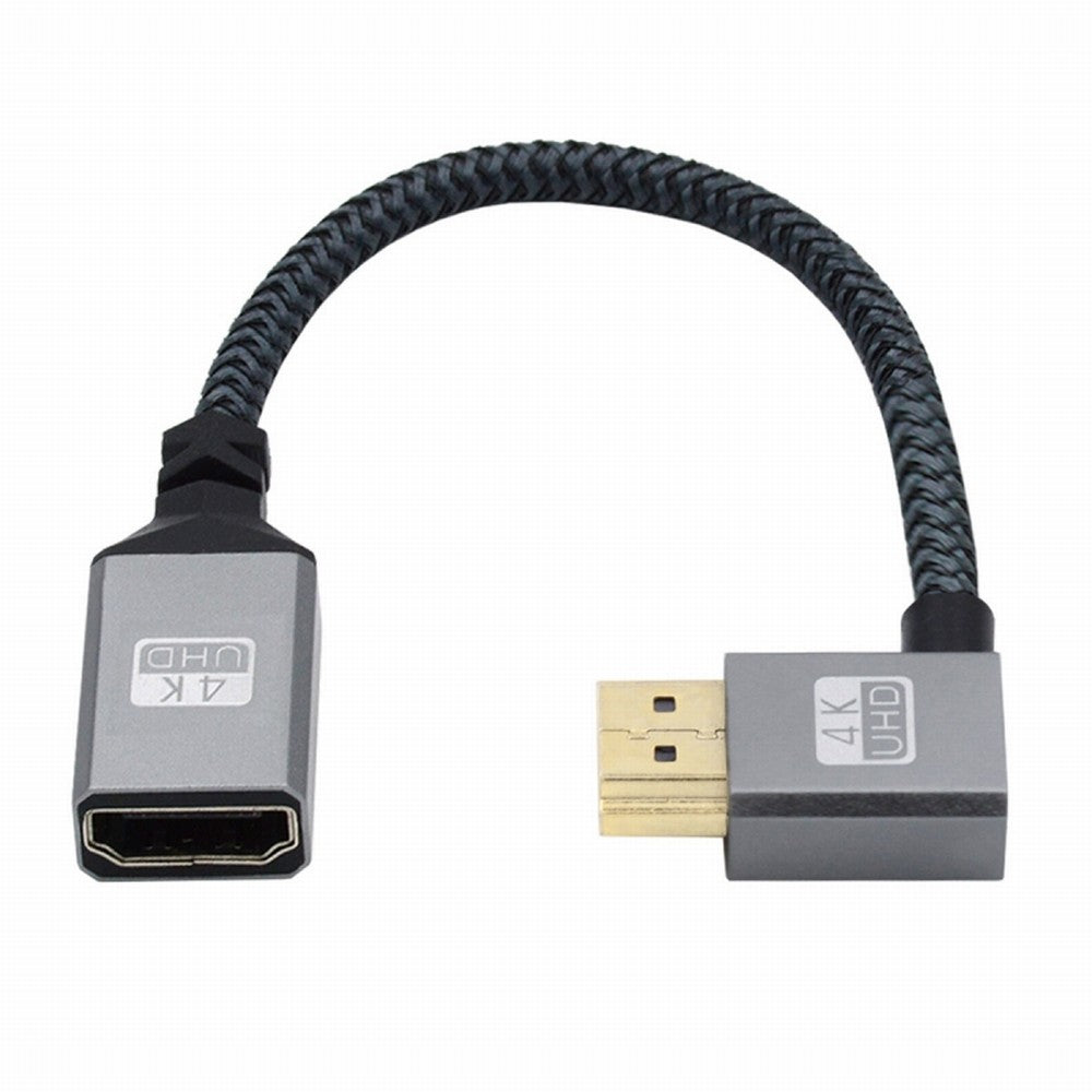 HDMI 1.4 Type A Male to A Female Extension Cable Left Angled 90 Degree Support HDTV 4K 60hz 3D HD-061-LE