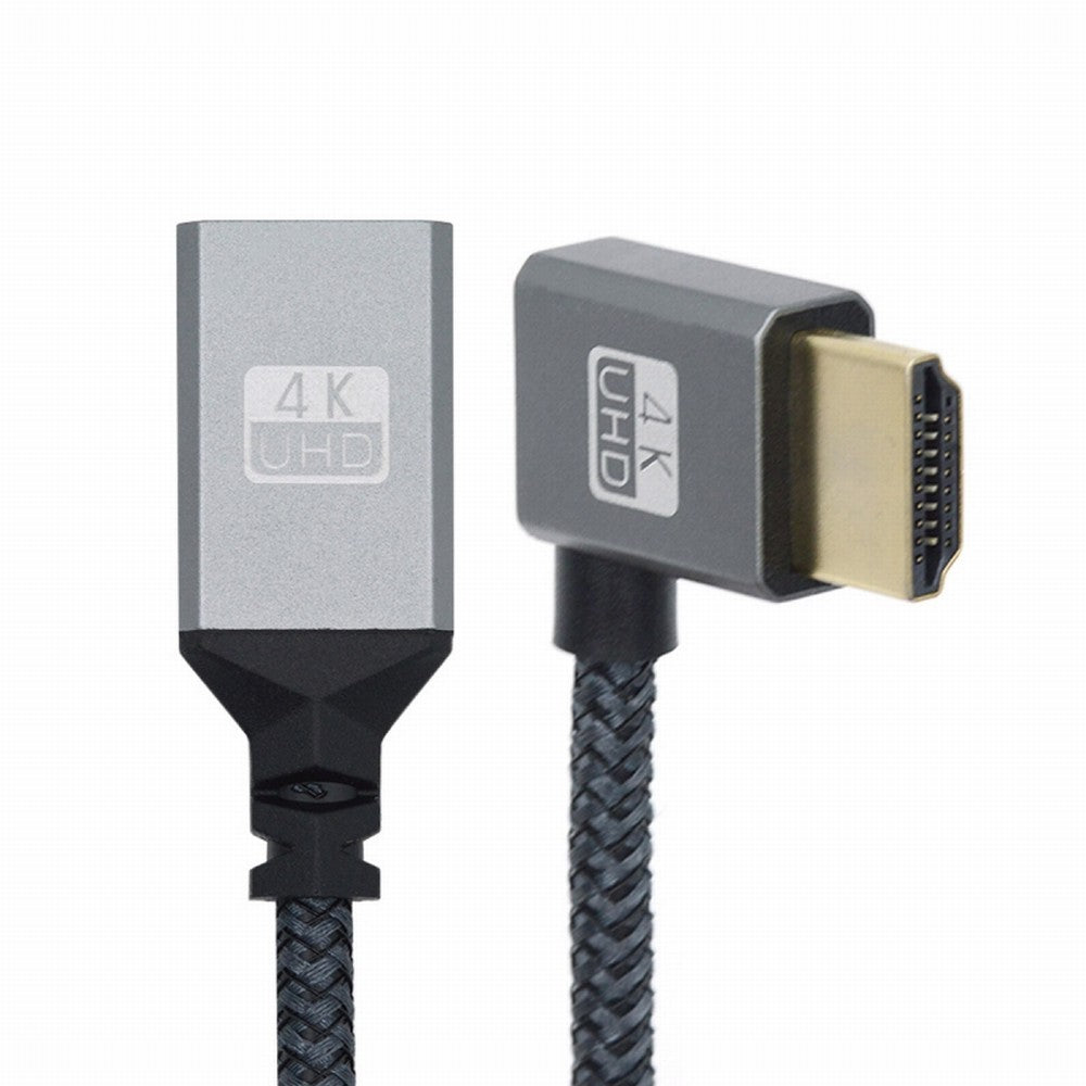 HDMI 1.4 Type A Male to A Female Extension Cable Right Angled 90 Degree Support HDTV 4K 60hz 3D HD-061-RI