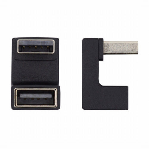 10Gbps USB3.0 Male to Female Extension Power Data Video Adapter 360 Degree Up Opposite U Shape Back Angled U3-018-OU