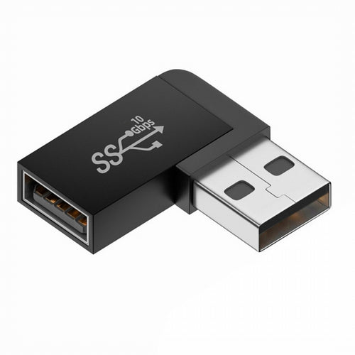 10Gbps USB3.0 Male to Female Extension Power Data Video Adapter 90 Degree Left Angled Type U3-018-LF