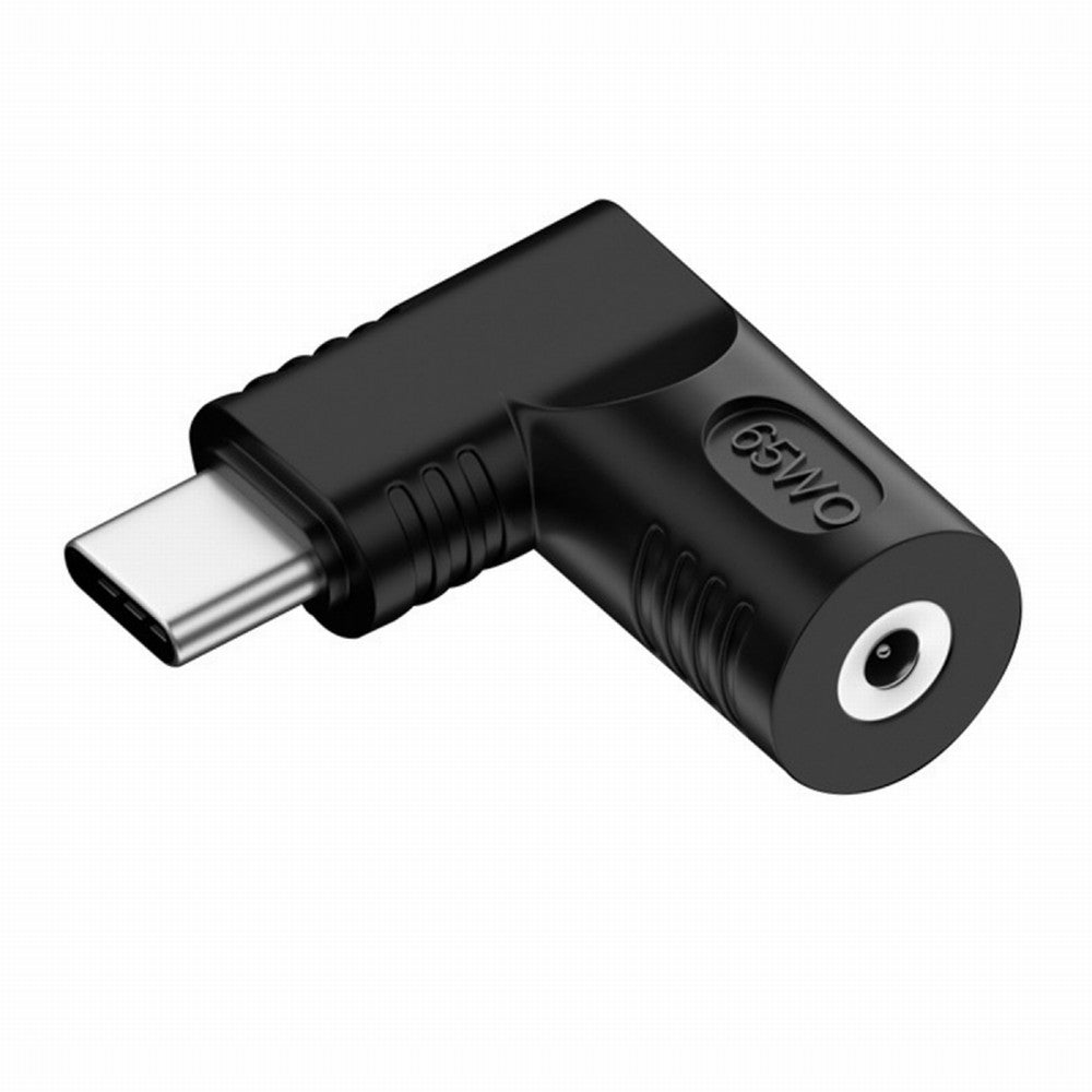DC Jack 2.5x0.7mm Input to USB-C Type-C Angled 90 Degree Power Plug Charge Adapter for Laptop Phone UC-211-RI-2507MM