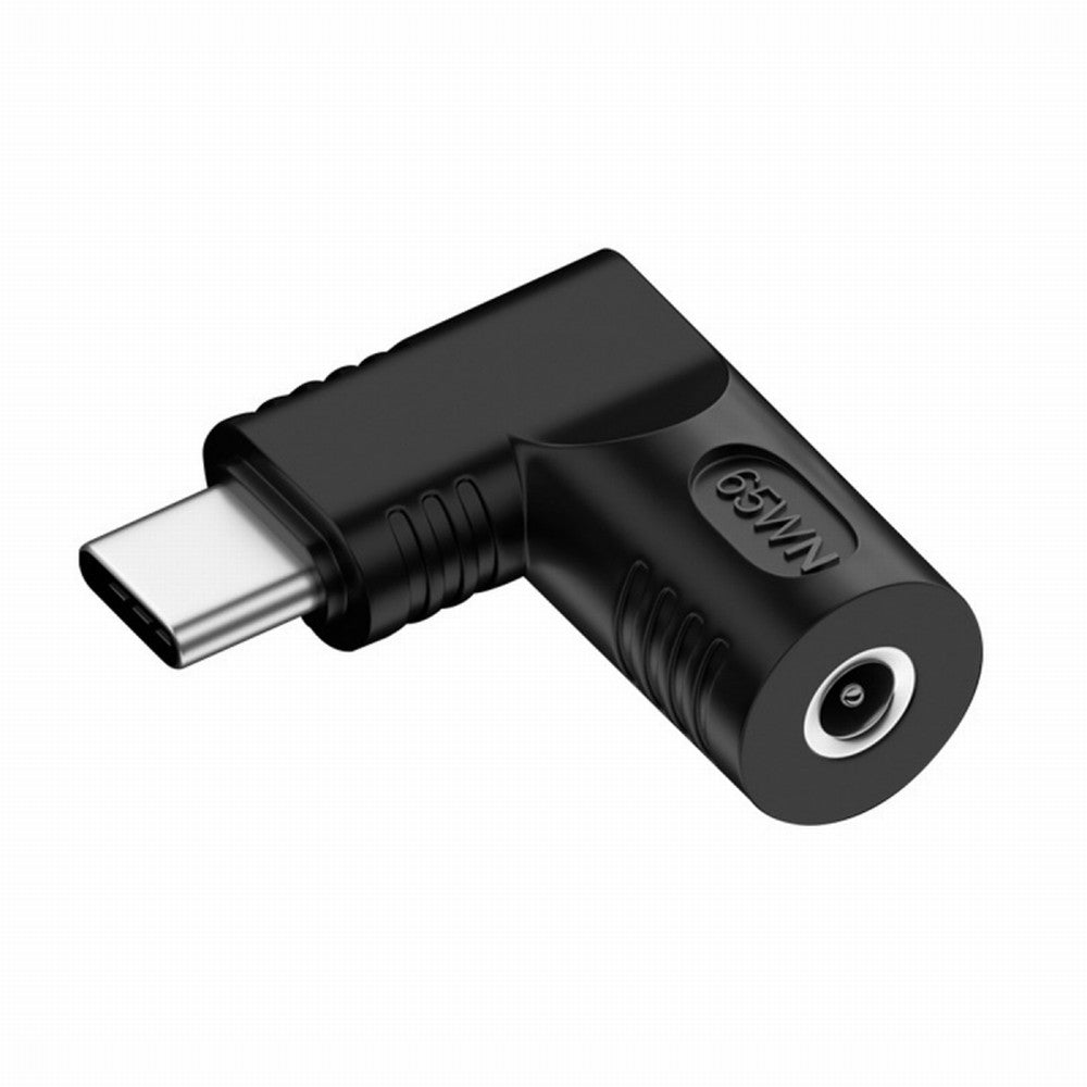 DC Jack 3.5x1.35mm Input to USB-C Type-C Angled 90 Degree Power Plug Charge Adapter for Laptop Phone UC-211-RI-3513MM