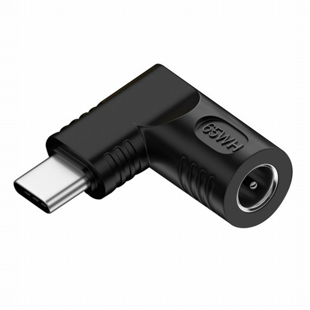 DC Jack 5.5x1.7mm Input to USB-C Type-C Angled 90 Degree Power Plug Charge Adapter for Laptop Phone UC-211-RI-5517MM
