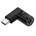 DC Jack 5.5x2.1mm Input to USB-C Type-C Angled 90 Degree Power Plug Charge Adapter for Laptop Phone UC-211-RI-5521MM