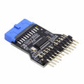 Motherboard 19pin USB 3.0 Header 1 to 2 USB2.0 9Pin Female Extension HUB Connector Adapter Port Multilier U3-022