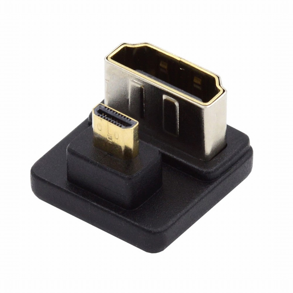 Micro HDMI 1.4 Male Type-D to HDMI Female Port Savers 360 Degree Up Opposite U Shape Back Angled Extension Adapter Converter HD-020-UP