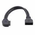 Left Angled USB 3.0 20Pin 19Pin Male to Female Extension 5Gbps Cable 90 Degree for Motherboard Mainboard U3-082-LE